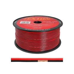 Przewód głośnikowy Lexton kabel CCA czarno-czerwony 2x0,5mm 100m